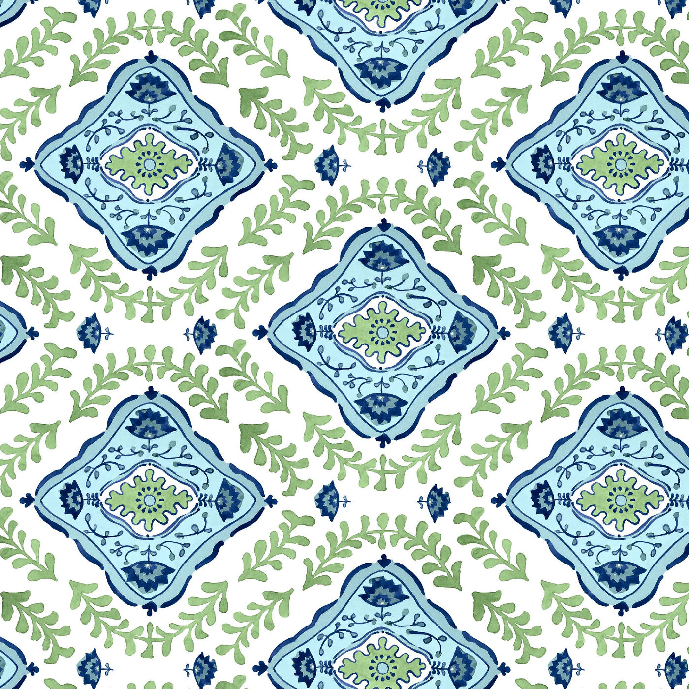 Mandalay Fabric in Moss