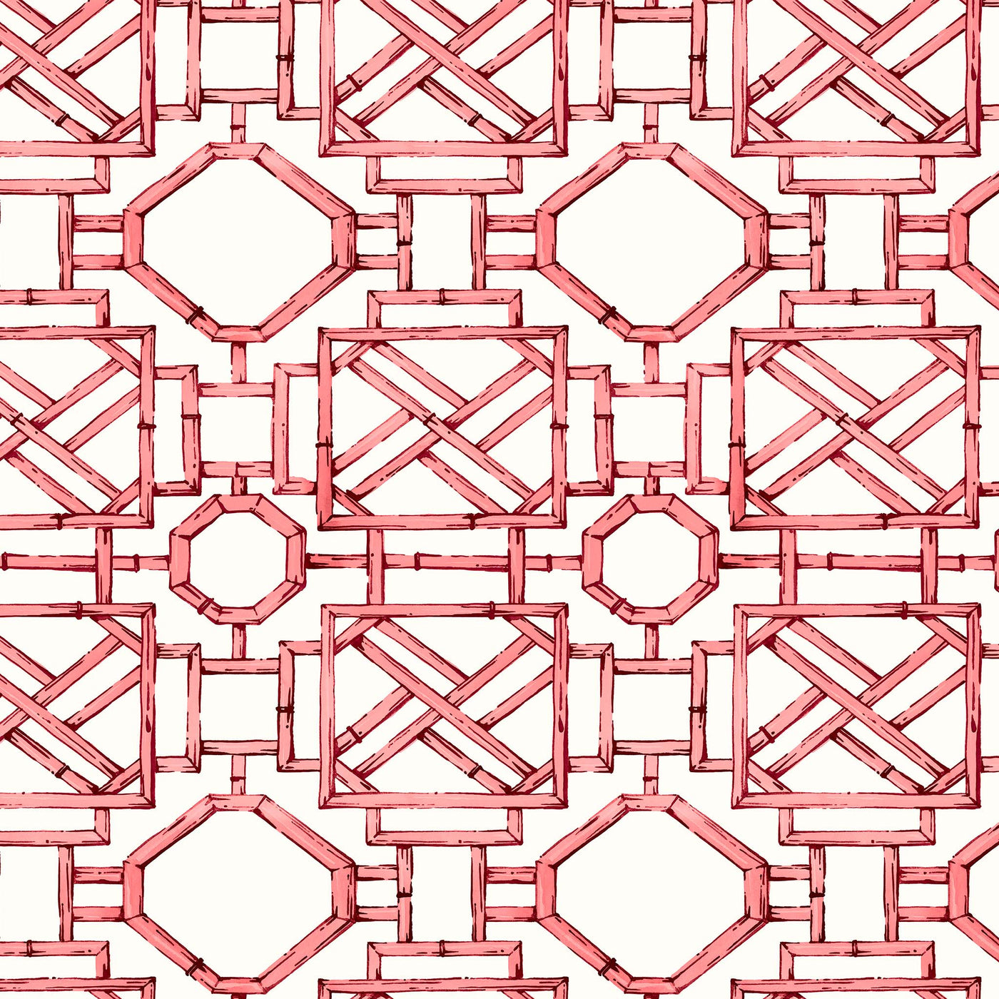 Mustique Fabric in Coral