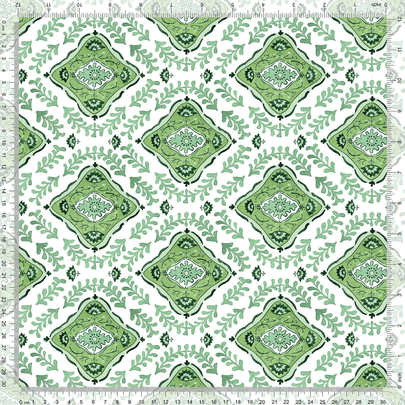 Mandalay Wallpaper in Green